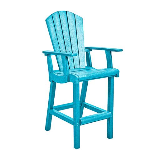 C.R. Plastic Products Generation C28-09 Classic Pub Height Arm Chair - Turquoise IMAGE 1