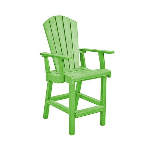 C.R. Plastic Products Generation C28-17 Classic Pub Height Arm Chair - Kiwi Lime IMAGE 1