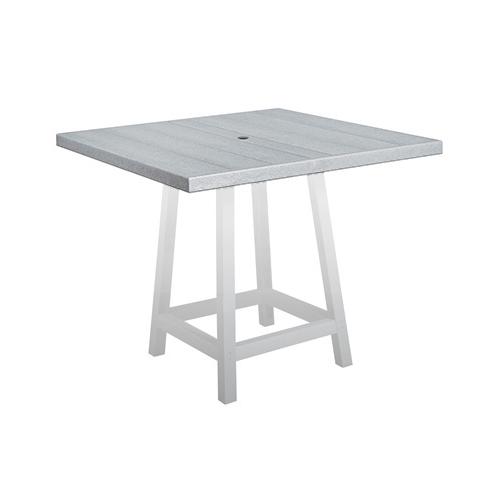 C.R. Plastic Products Generation TT13-19 40" Square Pub Table Top - Light Grey IMAGE 1