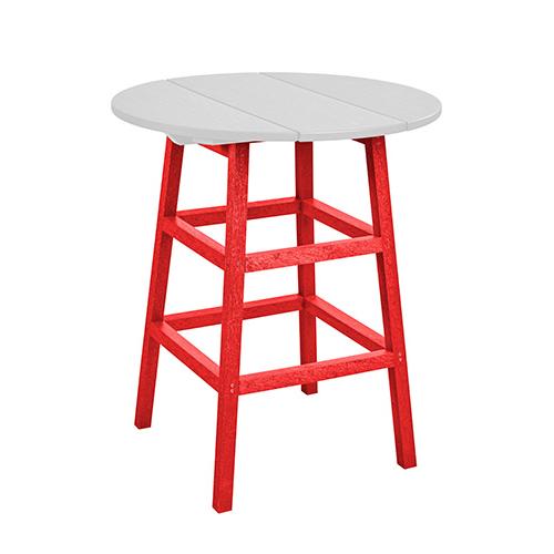 C.R. Plastic Products Generation TB03C-01 Counter Table Legs - Red IMAGE 1