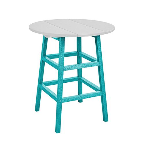 C.R. Plastic Products Generation TB03C-09 Counter Table Legs - Turquoise IMAGE 1