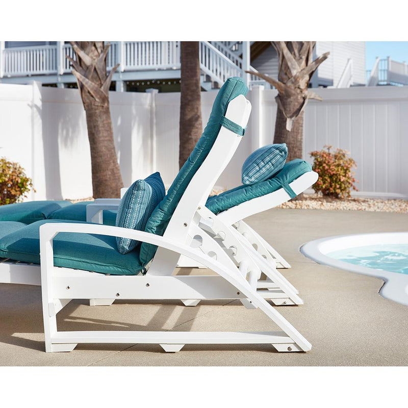 C.R. Plastic Products St. Tropez L38-18-19 Chaise Lounger w/Hidden Wheels - Slate/Light Grey IMAGE 3