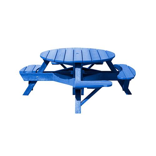 C.R. Plastic Products Generation T50WC-03 Picnic Table - Blue IMAGE 1