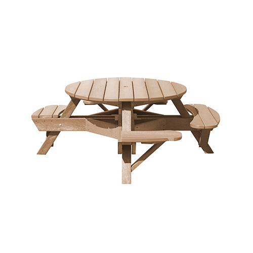 C.R. Plastic Products Generation T50WC-07 Picnic Table - Beige IMAGE 1