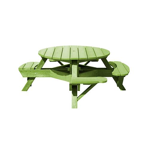 C.R. Plastic Products Generation T50WC-17 Picnic Table - Kiwi Lime IMAGE 1