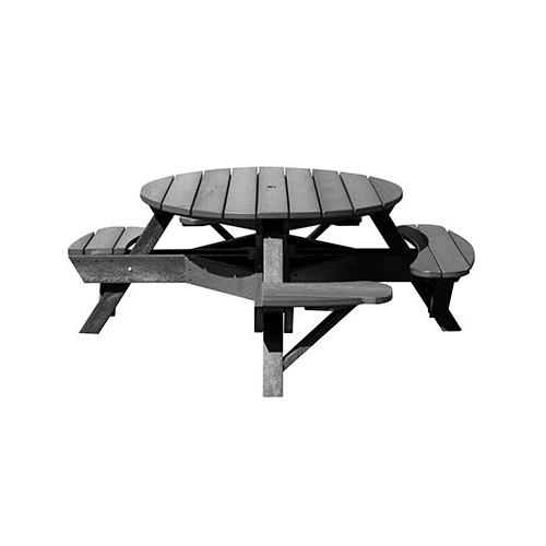 C.R. Plastic Products Generation T50WC-18 Picnic Table - Slate Grey IMAGE 1