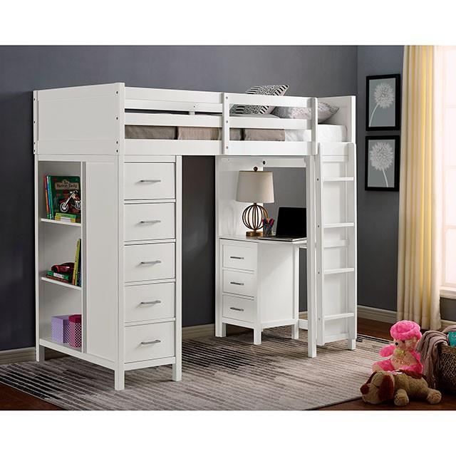 Furniture of America Cassidy CM-BK970 Twin Loft Bed IMAGE 2