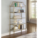  Coaster Furniture Serena 804393 70-inch 5-shelf Glass Bookshelf - Gold IMAGE 9