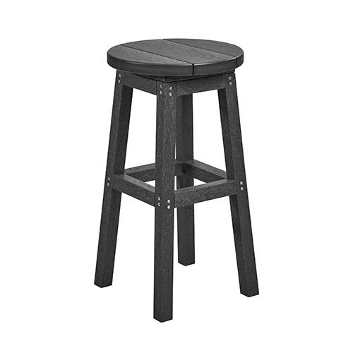 C.R. Plastic Products Generation C21C-18 Counter Height Bar Stool - Slate Grey IMAGE 1