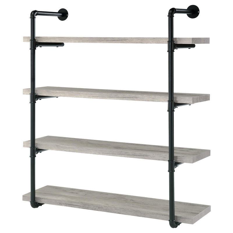 Coaster Furniture Elmcrest 804427 39-inch 4-shelf Wall Bookshelf - Grey Driftwood IMAGE 3