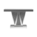  Coaster Furniture Crocus 951786 Rectangular Mirrored Entryway Console Table - Silver IMAGE 2