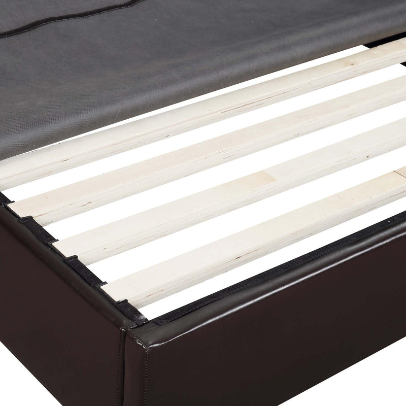  Elements International Abby UBB101QBBO Queen Platform Bed - Brown IMAGE 4