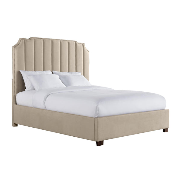  Elements International Harper UHR3152QB Queen Platform Bed - Sand IMAGE 1