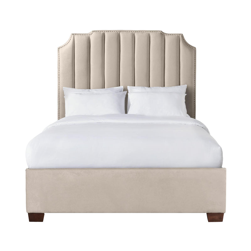  Elements International Harper UHR3152QB Queen Platform Bed - Sand IMAGE 2