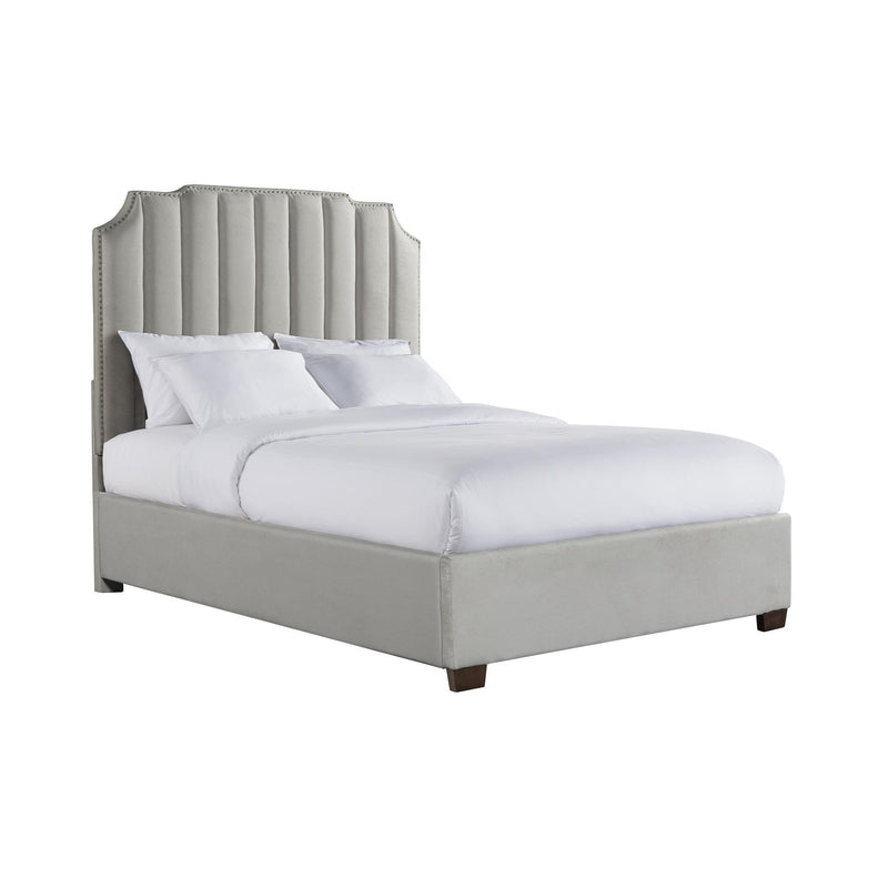  Elements International Harper UHR3151QB Queen Platform Bed - Gray IMAGE 1