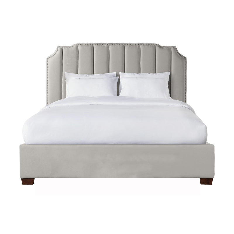  Elements International Harper UHR3151QB Queen Platform Bed - Gray IMAGE 2