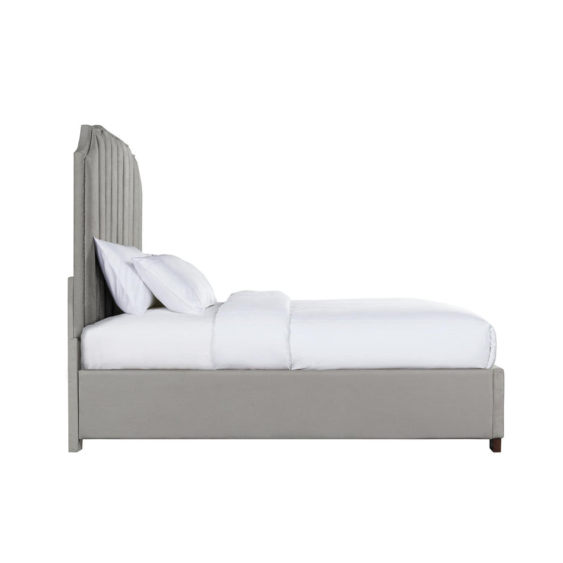  Elements International Harper UHR3151QB Queen Platform Bed - Gray IMAGE 3