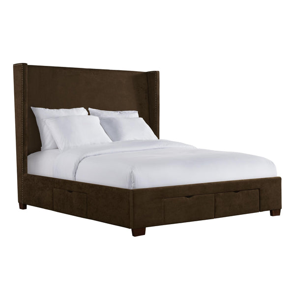  Elements International Magnolia UMG3153QSB Queen Platform Storage Bed - Brown IMAGE 1