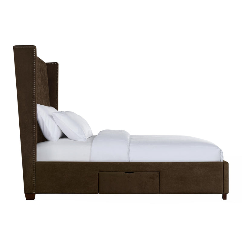  Elements International Magnolia UMG3153QSB Queen Platform Storage Bed - Brown IMAGE 4