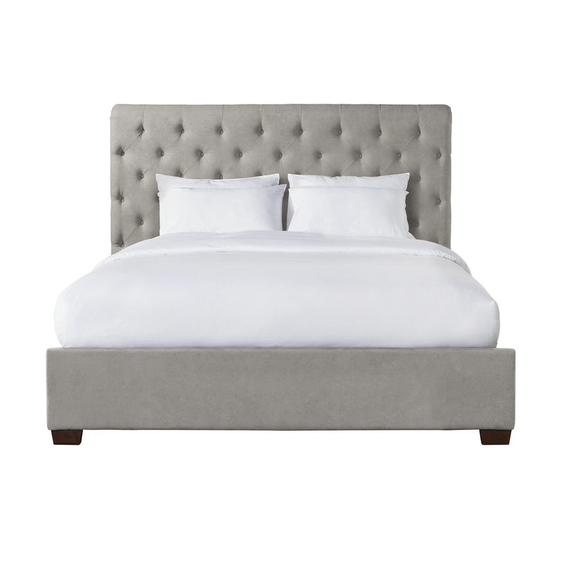  Elements International Waldorf UWF3151KB King Upholstered Platform Bed - Gray IMAGE 2