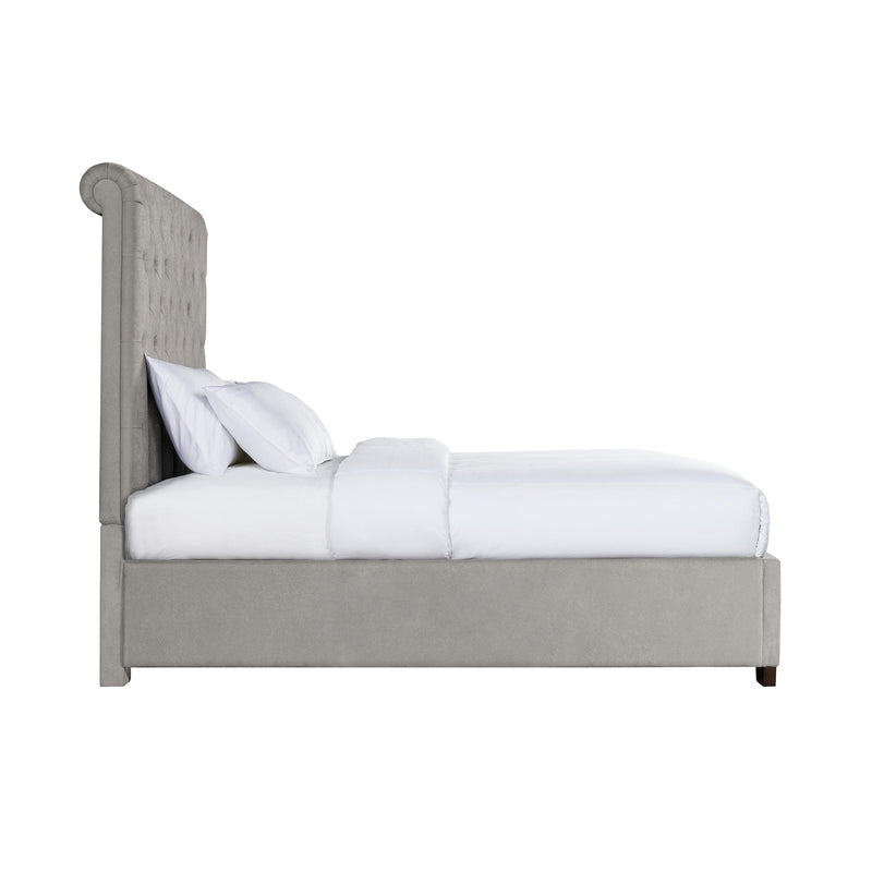  Elements International Waldorf UWF3151QB Queen Upholstered Platform Bed - Gray IMAGE 3