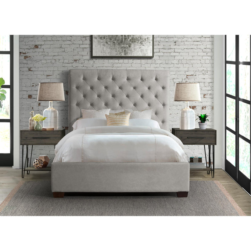  Elements International Waldorf UWF3151QB Queen Upholstered Platform Bed - Gray IMAGE 6