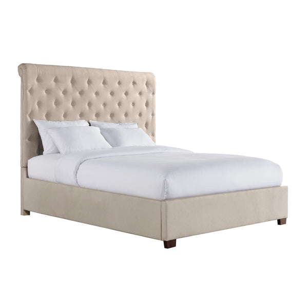  Elements International Waldorf UWF3152QB Queen Upholstered Platform Bed - Sand IMAGE 1