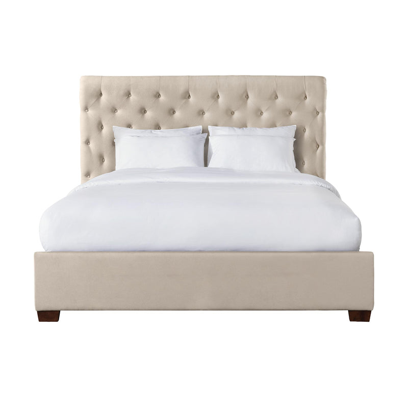  Elements International Waldorf UWF3152QB Queen Upholstered Platform Bed - Sand IMAGE 2