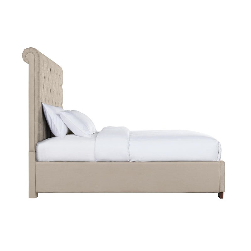  Elements International Waldorf UWF3152QB Queen Upholstered Platform Bed - Sand IMAGE 3