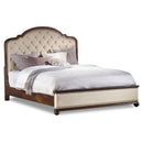  Hooker Furniture 5381-90950 Leesburg Queen Upholstered Bed with Wood Rails IMAGE 1