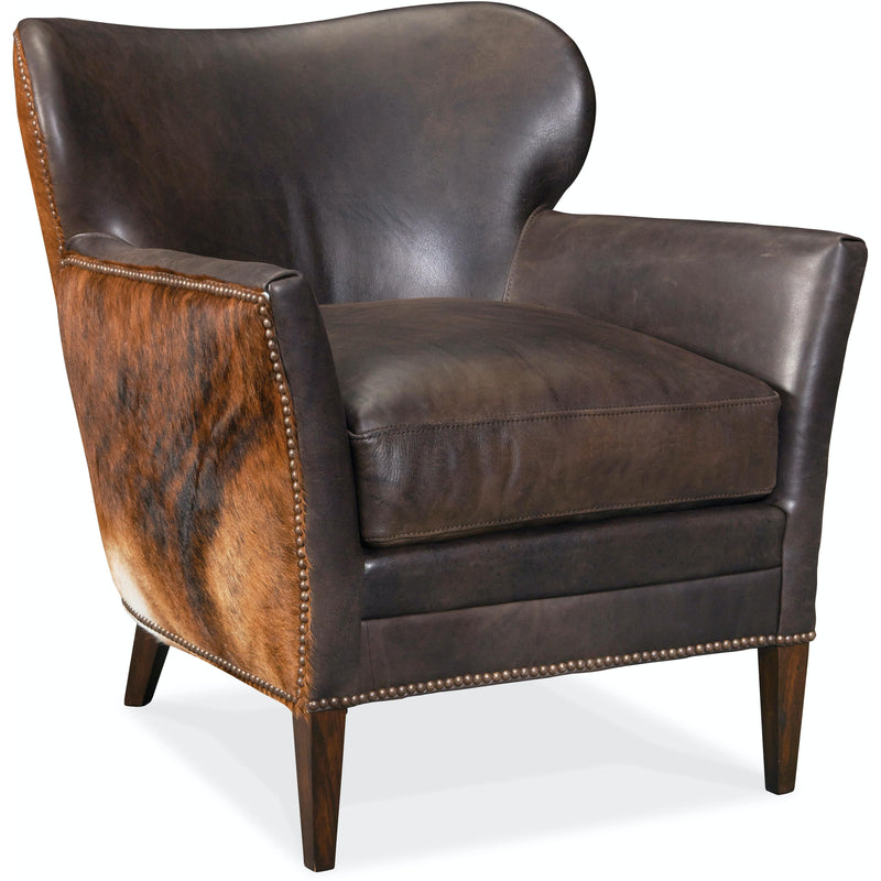 Hooker Furniture CC469-089 Kato Leather Club Chair with Dark HOH IMAGE 1