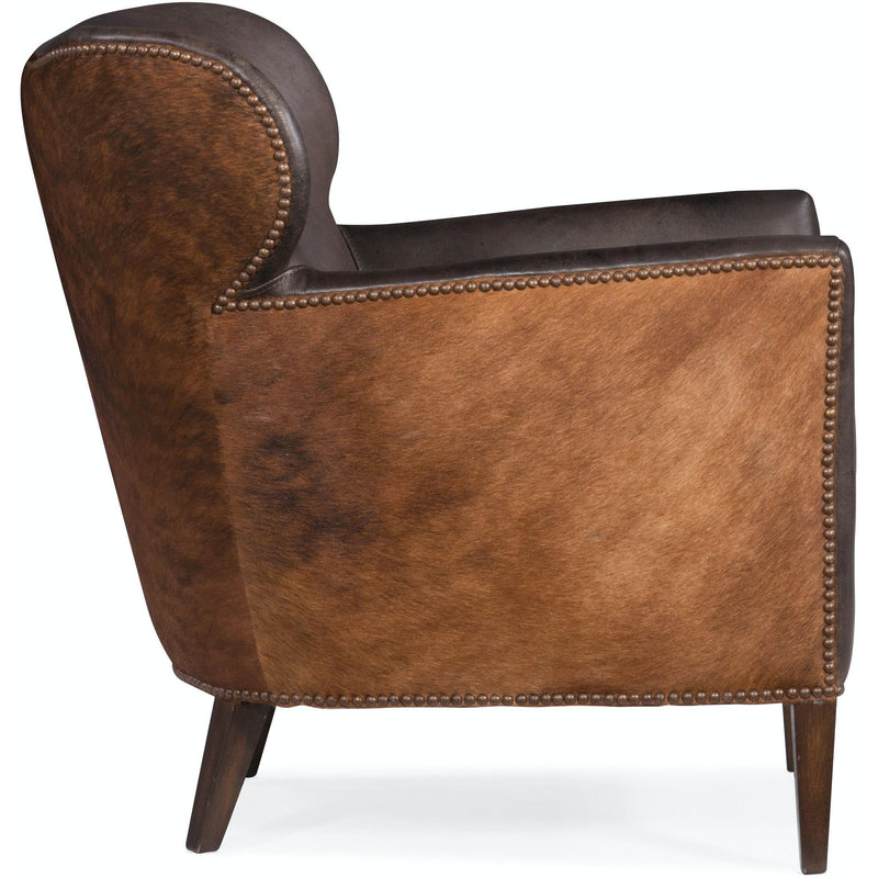 Hooker Furniture CC469-089 Kato Leather Club Chair with Dark HOH IMAGE 2