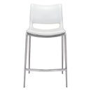  Zuo Ace 101390 Counter Stool - White & Silver IMAGE 3