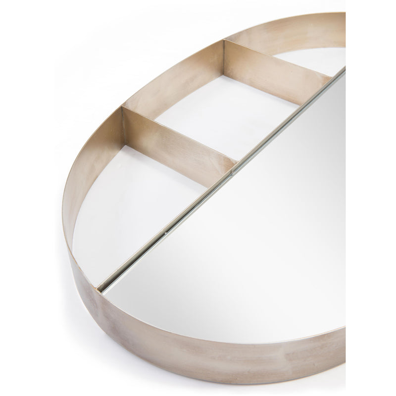  Zuo Latitude A12203 Oval Shelf Mirror - Antique Bronze IMAGE 4
