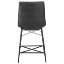 Coaster Furniture Aiken 107859 Upholstered Tufted Counter Chair - Charcoal (Set of 2) IMAGE 6