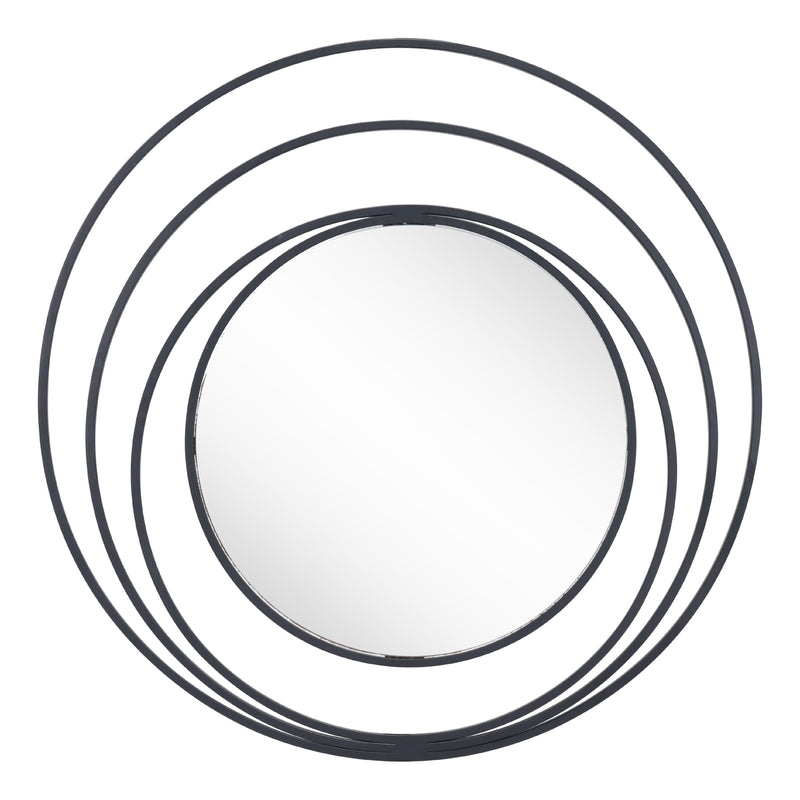  Zuo Luna A12207 Round Mirror - Black IMAGE 2