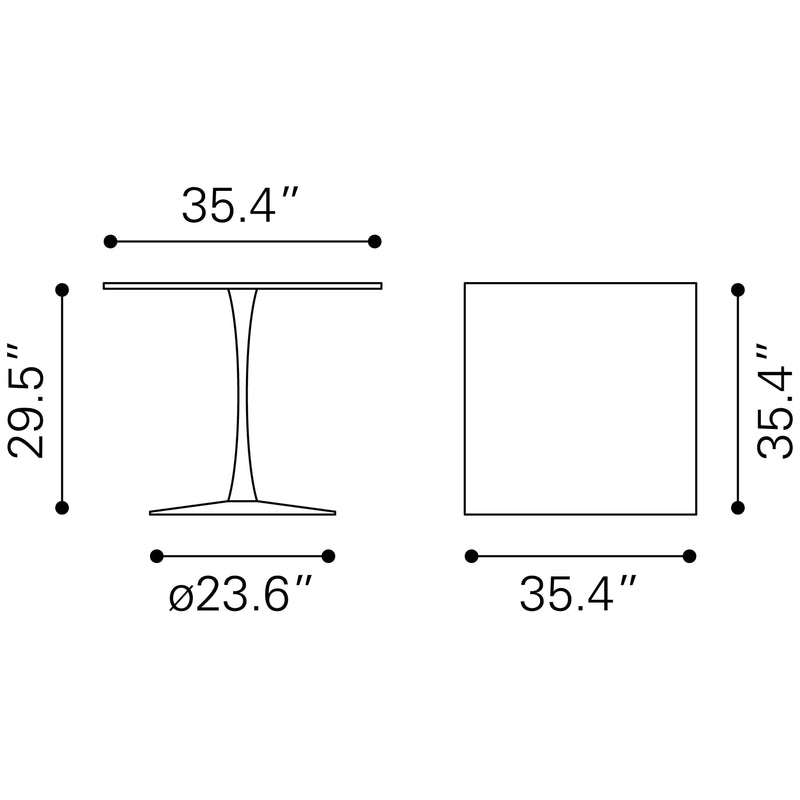  Zuo Molly 101818 Dining Table - Brown IMAGE 8
