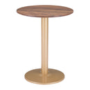  Zuo Alto 101571 Bistro Table - Brown & Gold IMAGE 2