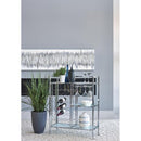 Coaster Furniture Derion 181370 3-tier Rectangular Glass Shelf Metal Bar Cart - Chrome IMAGE 2