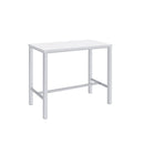  Coaster Furniture Natividad 182525 5-piece Pub Height Bar Table Set - White High Gloss IMAGE 2