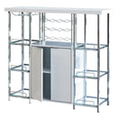  Coaster Furniture Gallimore 182757 2-door Bar Cabinet Wine Storage - White High Gloss IMAGE 1