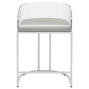 Coaster Furniture Thermosolis 183405 Clear Acrylic Counter Chair - Chrome (Set of 2) IMAGE 2