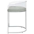 Coaster Furniture Thermosolis 183405 Clear Acrylic Counter Chair - Chrome (Set of 2) IMAGE 4