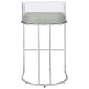 Coaster Furniture Thermosolis 183406 Clear Acrylic Bar Chair - Chrome (Set of 2) IMAGE 6
