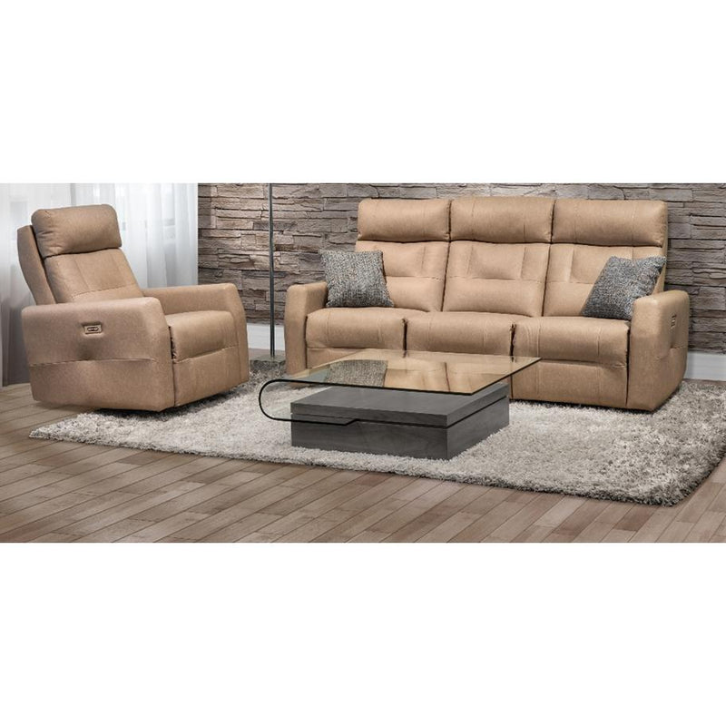 Elran Power Reclining Sofa 40016-MEC-POWP-H Power Reclining Sofa with Power Headrest/Pack IMAGE 2