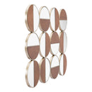  Zuo Cycle A12201 Round Mirror - Gold & Walnut IMAGE 3