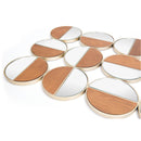  Zuo Cycle A12201 Round Mirror - Gold & Walnut IMAGE 4