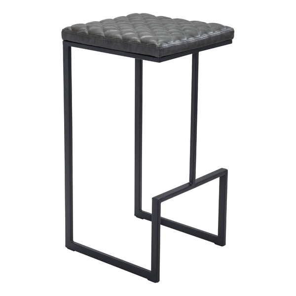  Zuo Element 101458 Barstool - Grey IMAGE 1