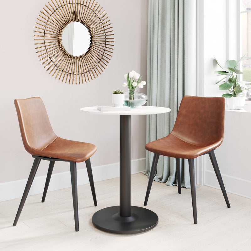  Zuo Alto 101569 Bistro Table - White & Black IMAGE 10