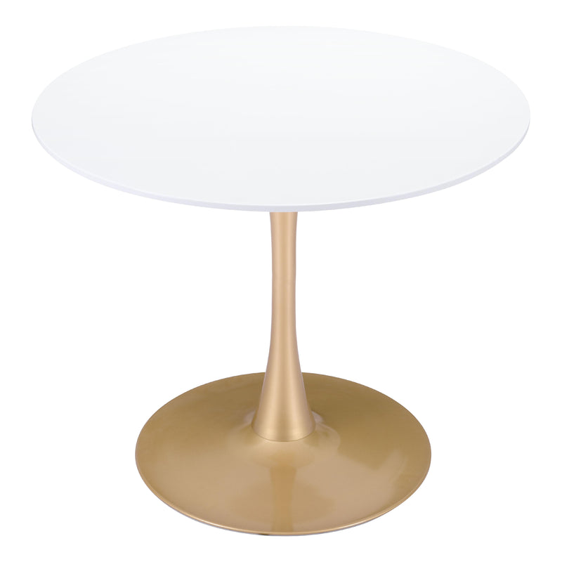  Zuo Opus 101568 Dining Table - White & Gold IMAGE 3